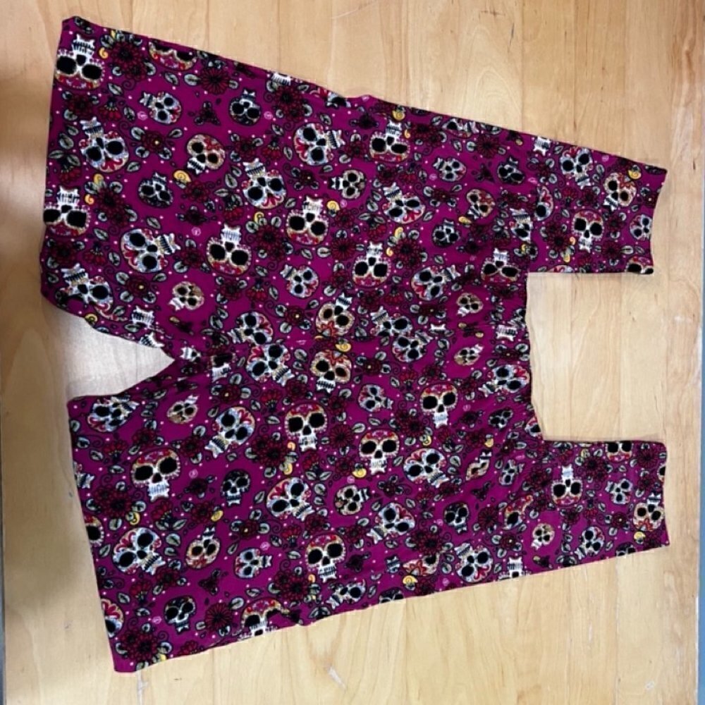 Women's AGNES & DORA Dia De Los Muertos Print Leggings Fits Size 4-10